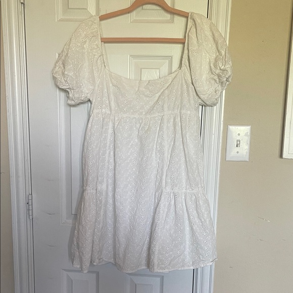 Altar'd State Dresses & Skirts - Altard state square neck cotton eyelet dress, white, size extra large
